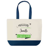 Sac de shopping bleu Meilleure Jumelle de tous les temps