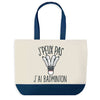 Sac de shopping bleu J'peux pas Badminton