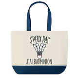 Sac de shopping bleu J'peux pas Badminton