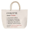 Sac Fête des Mères Mamie Famille Idée Cadeau anniversaire Noël Travail Boulot Métier Départ Retraite Collègue Femme cabas shopping plage