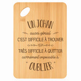 Planche bambou gravée personnalisée homme idée cadeau Fête des Pères apéro 30×20 prénom cuisine plateau fromage anniversaire noel papa papi 