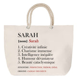 Sac Fête des Mères Mamie Famille Idée Cadeau anniversaire Noël Travail Boulot Métier Départ Retraite Collègue Femme cabas shopping plage
