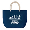 Sac de plage Bleu anse corde Né pour Piano