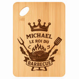 Planche bambou gravée personnalisée homme idée cadeau Fête des Pères apéro 30×20 prénom cuisine plateau fromage anniversaire noel papa papi 