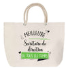 Sac Fête des Mères Mamie Famille Idée Cadeau anniversaire Noël Travail Boulot Métier Départ Retraite Collègue Femme cabas shopping plage