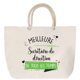 Sac Fête des Mères Mamie Famille Idée Cadeau anniversaire Noël Travail Boulot Métier Départ Retraite Collègue Femme cabas shopping plage