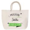 Sac Fête des Mères Mamie Famille Idée Cadeau anniversaire Noël Travail Boulot Métier Départ Retraite Collègue Femme cabas shopping plage