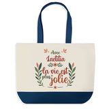 Sac Fête des Mères Mamie Famille Idée Cadeau anniversaire Noël Travail Boulot Métier Départ Retraite Collègue Femme cabas shopping plage