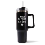 Mug isotherme Noir Imran Tu es ma caféine