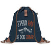 sac a dos bleu coton recycle avec pochette idee cadeau originale pour collegue ami prof ou membre de la famille cadeau mixte noel anniversaire secret santa ou depart au travail sac leger pratique et ecologique design breton moderne