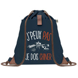 sac a dos bleu coton recycle avec pochette idee cadeau originale pour collegue ami prof ou membre de la famille cadeau mixte noel anniversaire secret santa ou depart au travail sac leger pratique et ecologique design breton moderne