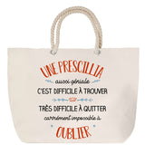 Sac Fête des Mères Mamie Famille Idée Cadeau anniversaire Noël Travail Boulot Métier Départ Retraite Collègue Femme cabas shopping plage