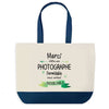 Sac de shopping bleu Merci Photographe Inoubliable Femme