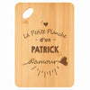 Planche bambou gravée personnalisée homme idée cadeau Fête des Pères apéro 30×20 prénom cuisine plateau fromage anniversaire noel papa papi 