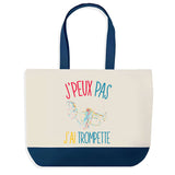 Sac de shopping bleu J'peux pas Trompette