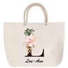 Sac Fête des Mères Mamie Famille Idée Cadeau anniversaire Noël Travail Boulot Métier Départ Retraite Collègue Femme cabas shopping plage