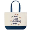 Sac Fête des Mères Mamie Famille Idée Cadeau anniversaire Noël Travail Boulot Métier Départ Retraite Collègue Femme cabas shopping plage