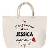 Sac Fête des Mères Mamie Famille Idée Cadeau anniversaire Noël Travail Boulot Métier Départ Retraite Collègue Femme cabas shopping plage