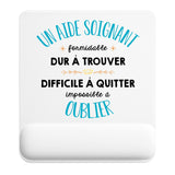 Tapis de souris ergonomique avec repose-poignet, accessoire bureau pour femme et homme, fête des pères, cadeau pas cher, idée cadeau fête des mères, secret santa, départ à la retraite, télétravail et gaming