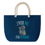 Sac de plage Bleu anse corde J'peux Pas Physique