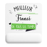 Tapis de souris ergonomique avec repose-poignet, accessoire bureau pour femme et homme, fête des pères, cadeau pas cher, idée cadeau fête des mères, secret santa, départ à la retraite, télétravail et gaming