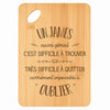 Planche bambou gravée personnalisée homme idée cadeau Fête des Pères apéro 30×20 prénom cuisine plateau fromage anniversaire noel papa papi 