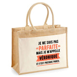 Sac Fête des Mères Mamie Famille Idée Cadeau anniversaire Noël Travail Boulot Métier Départ Retraite Collègue Femme cabas shopping plage