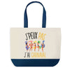 Sac de shopping bleu J'peux pas Carnaval
