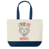 Sac de shopping bleu J'peux pas Gospel