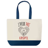 Sac de shopping bleu J'peux pas Gospel