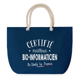 Sac de plage Bleu anse corde Certifié meilleur Bio-Informaticien