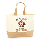 Sac Jute Fête des Mères Fêtes des Pères Mamie Papi Famille Idée Cadeau anniversaire Noël Travail Boulot Métier Départ Retraite Collègue Femme Homme