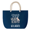 Sac de plage Bleu anse corde Golden Retriever Travailler Dur pour mon Chien