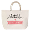 Sac Fête des Mères Mamie Famille Idée Cadeau anniversaire Noël Travail Boulot Métier Départ Retraite Collègue Femme cabas shopping plage