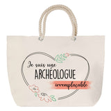 Sac Fête des Mères Mamie Famille Idée Cadeau anniversaire Noël Travail Boulot Métier Départ Retraite Collègue Femme cabas shopping plage
