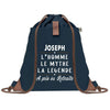 sac a dos homme bleu coton recycle avec pochette idee cadeau utile pour collegue papa ou ami cadeau homme noel anniversaire secret santa ou depart a la retraite sac durable pratique et robuste design sobre et elegant