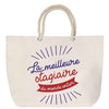 Sac Fête des Mères Mamie Famille Idée Cadeau anniversaire Noël Travail Boulot Métier Départ Retraite Collègue Femme cabas shopping plage
