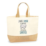 Sac Jute Fête des Mères Fêtes des Pères Mamie Papi Famille Idée Cadeau anniversaire Noël Travail Boulot Métier Départ Retraite Collègue Femme Homme