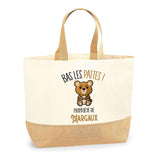 Sac Jute Fête des Mères Fêtes des Pères Mamie Papi Famille Idée Cadeau anniversaire Noël Travail Boulot Métier Départ Retraite Collègue Femme Homme