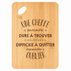 Planche bambou gravée personnalisée femme idée cadeau Fête des Mères apéro 30×20 prénom cuisine plateau fromage anniversaire noel maman mamie