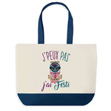 Sac de shopping bleu J'peux pas Festi