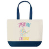Sac de shopping bleu J'peux pas Guitare Dessin Coloré