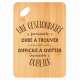 Planche bambou gravée personnalisée femme idée cadeau Fête des Mères apéro 30×20 prénom cuisine plateau fromage anniversaire noel maman mamie