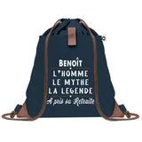 sac a dos homme bleu coton recycle avec pochette idee cadeau utile pour collegue papa ou ami cadeau homme noel anniversaire secret santa ou depart a la retraite sac durable pratique et robuste design sobre et elegant