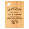 Planche bambou gravée personnalisée homme idée cadeau Fête des Pères apéro 30×20 prénom cuisine plateau fromage anniversaire noel papa papi 