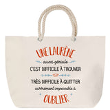 Sac Fête des Mères Mamie Famille Idée Cadeau anniversaire Noël Travail Boulot Métier Départ Retraite Collègue Femme cabas shopping plage