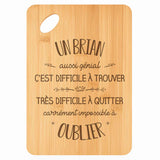 Planche bambou gravée personnalisée homme idée cadeau Fête des Pères apéro 30×20 prénom cuisine plateau fromage anniversaire noel papa papi 