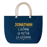 Sac de plage Bleu anse corde Jonathan Mythe Légende -jaune