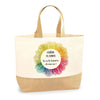 Sac Jute Fête des Mères Fêtes des Pères Mamie Papi Famille Idée Cadeau anniversaire Noël Travail Boulot Métier Départ Retraite Collègue Femme Homme