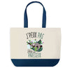 Sac de shopping bleu J'peux pas Paresseux